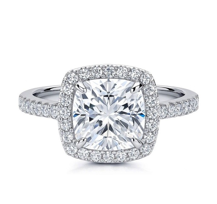 Your beautiful cushion-cut halo engagement ring